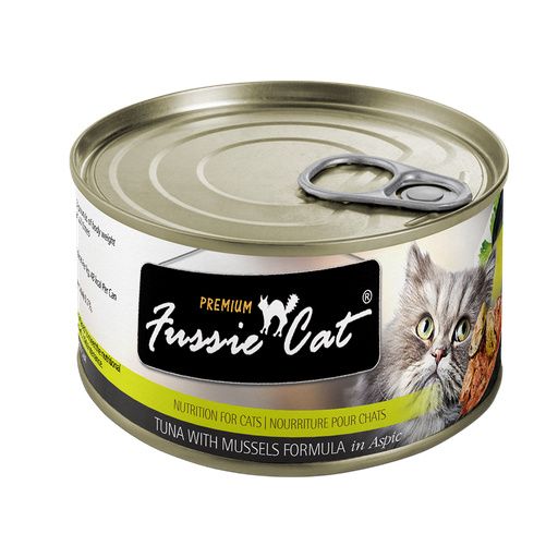 Fussie Cat Premium Tuna with Mussels in Aspic - 5.5 oz - 24 per Case