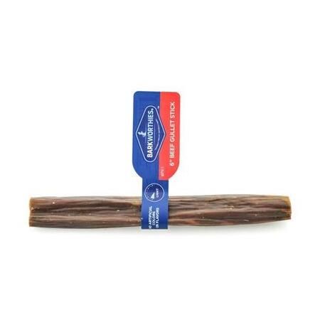 Barkworthies Dog Treat Beef Gullet Sticks 6" 75/Case