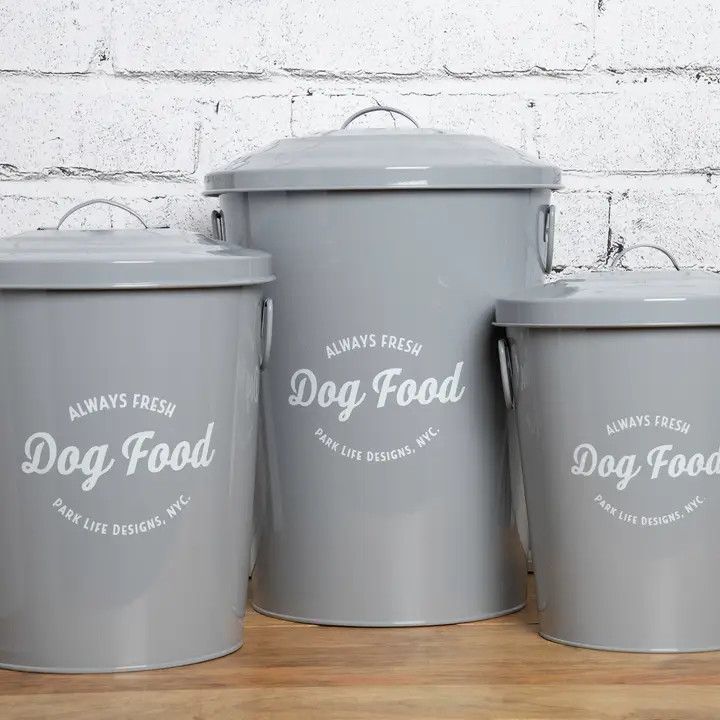 Andreas Grey Pet Food Storage Canister - Medium