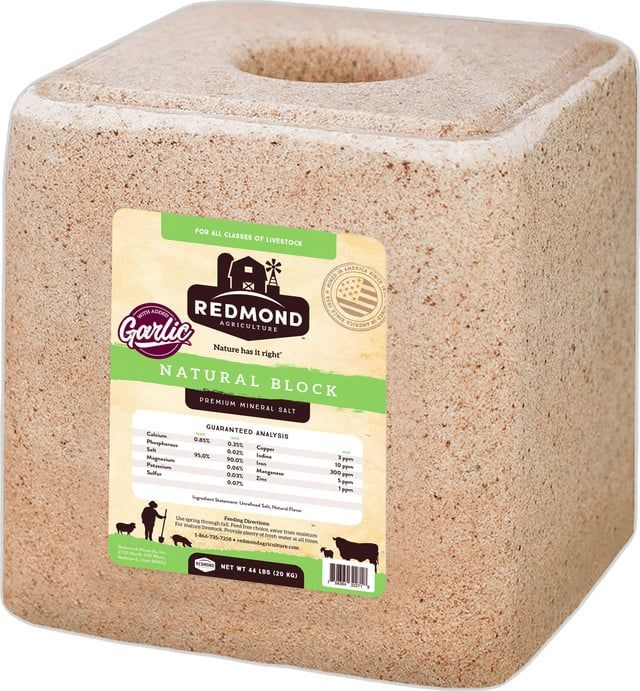 Redmond Garlic Mineral Block - 44 lb