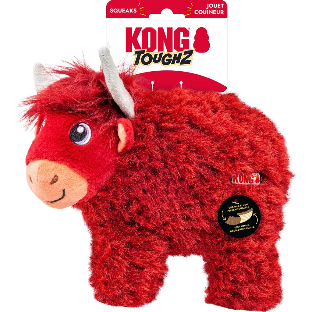 Kong Toughz Highland Cow Dog Toy Medium