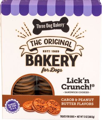 Three Dog Bakery Carob Peanut Butter Sandwich Cookies