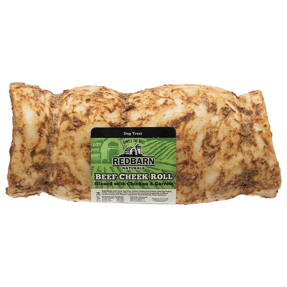 Redbarn Beef Cheek Roll Chicken Carrot Med - 25 per Case