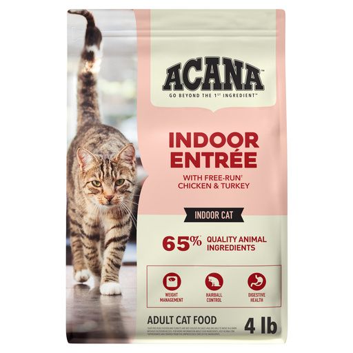 Acana Indoor Dry Cat Food Chicken & Turkey, 1ea/4 lb