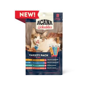 Acana Lickables Cat Treats Variety Pack, Variety Pack (Chicken, Chicken & Tuna, Tuna, Salmon), 1ea/4 oz, 8 pk