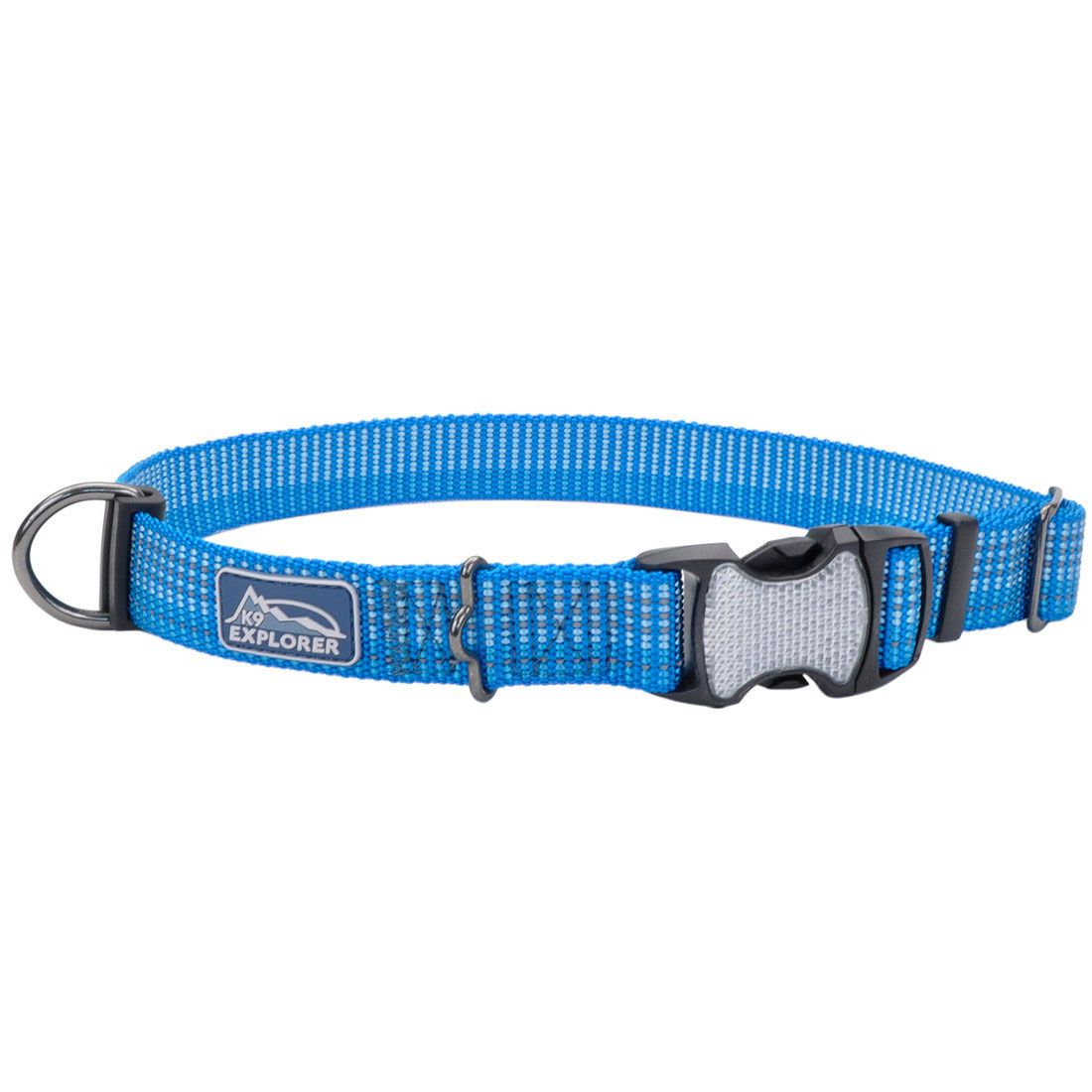 Coastal K9 Explorer® Brights Reflective Adjustable Dog Collar, Lake, Extra Small - 5/8" x 8"-12"