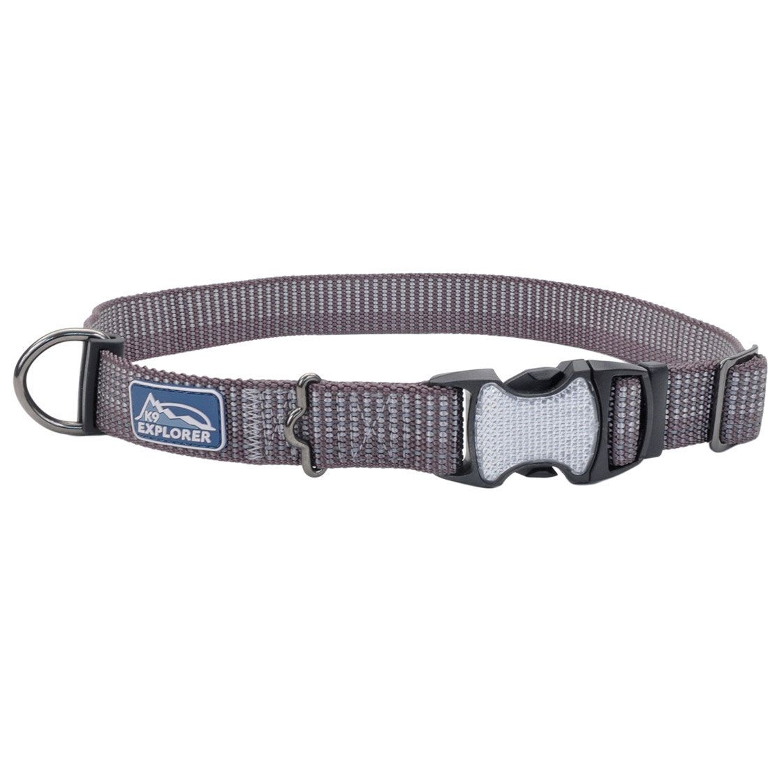 Coastal K9 Explorer® Brights Reflective Adjustable Dog Collar, Mountain, Medium - 1" x 12"-18"