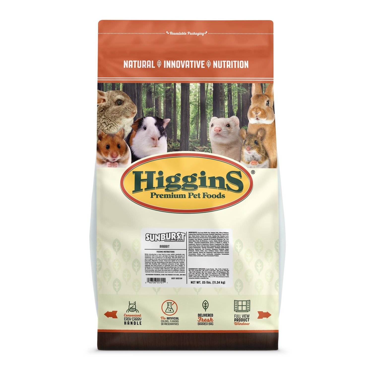 Higgins Sunburst Rabbit 25 lb