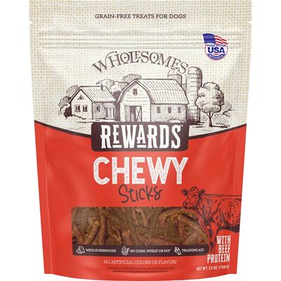 Wholesomes Rewards Chewy Beef Sticks Dog Treats 4 / 25 oz Wholesomes Rewards Chewy Beef Sticks Dog Treats 4 / 25 oz