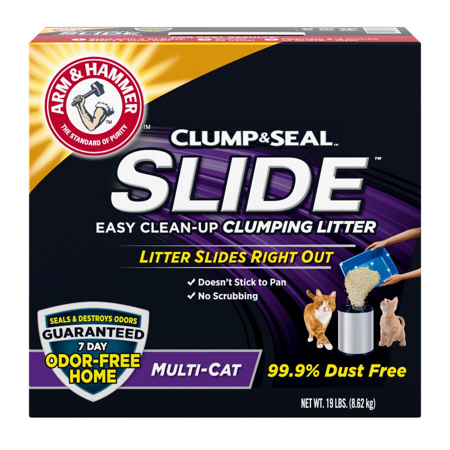 Arm & Hammer Clump & Seal Slide Multi-Cat Cat Litter 19 lb - 2 per Case