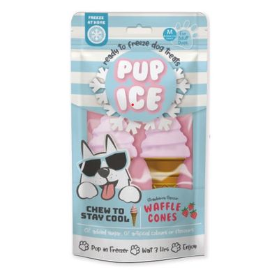 Ethical Dog Treat Pup Ice Waffle Cone Strawberry 2 Pk Ethical Dog Treat Pup Ice Waffle Cone Strawberry 2 Pk
