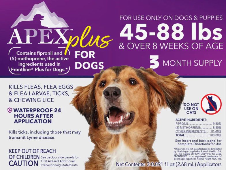 Apex Plus For Dogs 45-88 lbs