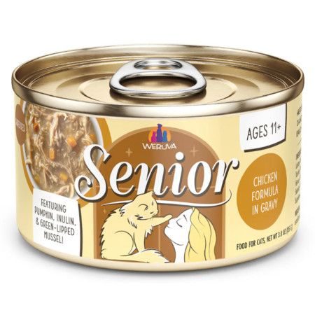 Weruva Cat Can Senior Chicken Gravy 3 oz 12/Tray