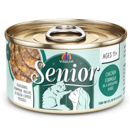 Weruva Cat Can Senior Chicken Hydrating Puree 3 oz 12/Tray
