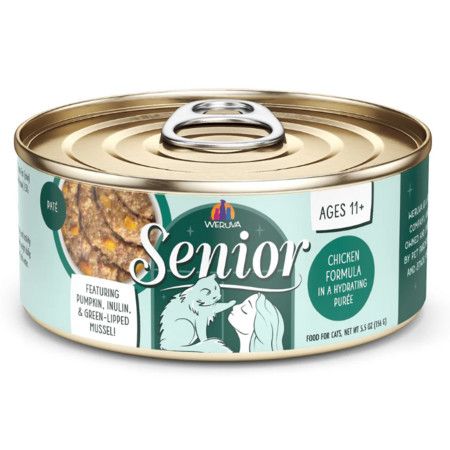 Weruva Cat Can Senior Chicken Hydrating Puree 5.5 oz 8/Tray
