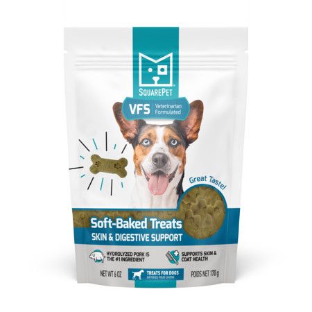 SquarePet Dog Treat VFS Canine Hydrolyzed Skin & Digestive Support 6 oz