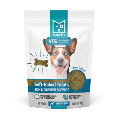 SquarePet Dog Treat VFS Canine Hydrolyzed Skin & Digestive Support 6 oz