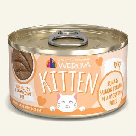 Weruva Cat Can Kitten Tuna & Salmon Puree 3 oz 12/Tray