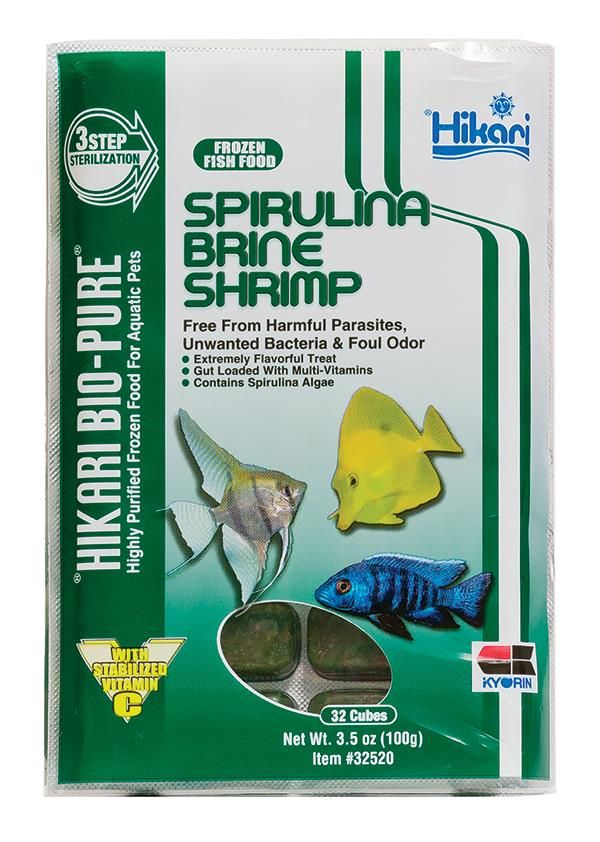 Hikari Bio Pure Frozen Spirulina Brine Shrimp Cubes 3.5 oz