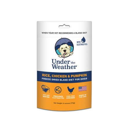 Under The Weather Dog Food FD Bland Diets w/ Electrolytes Chicken & Rice with Pumpkin 6 oz
