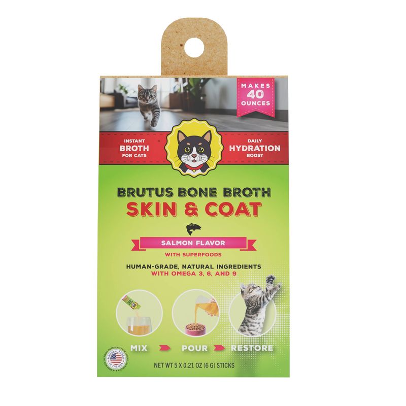 Brutus Broth Skin & Coat Food Topper For Cats