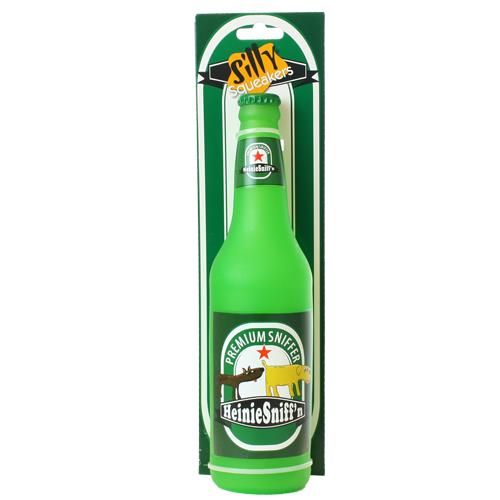 VIP Silly Squeaker Beer Bottle Heinie Sniffin Vinyl Dog Toy