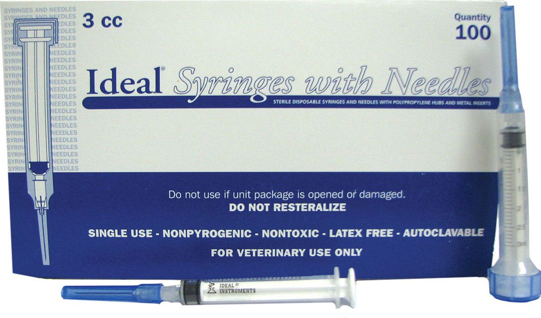 LUER LOCK DISPOSABLE SYRINGE COMBO 3 CC with needle 100 BOX