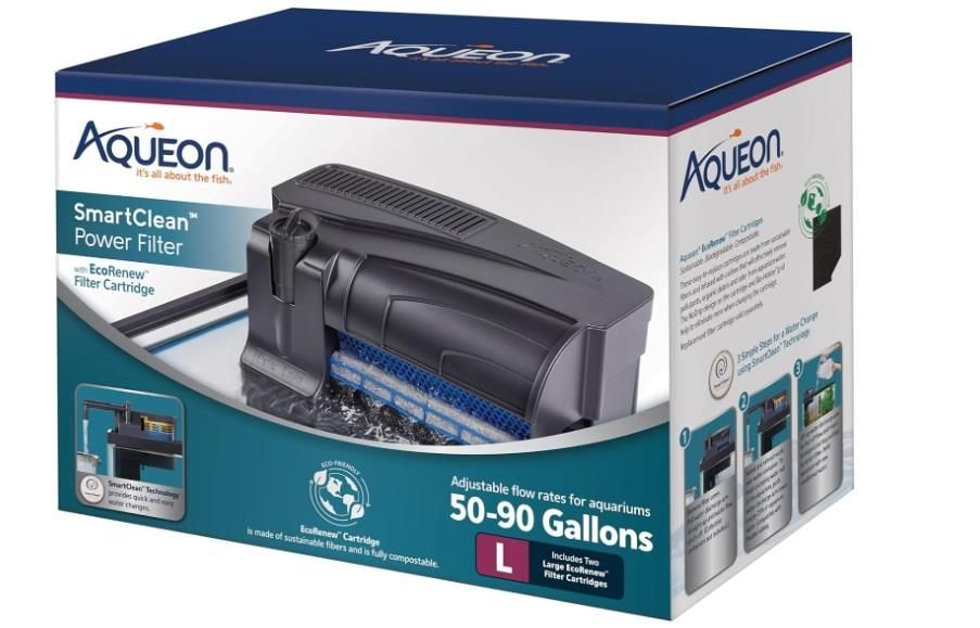 Aqueon SmartClean Aquarium Filter HOB 50-90 gal