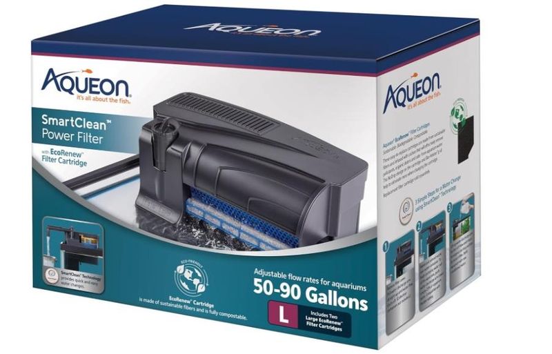 Aqueon SmartClean Aquarium Filter HOB 50-90 gal