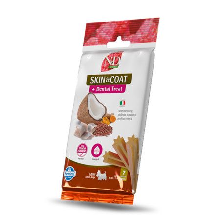 Farmina Dog Treat Dental QUINOA Skin & Coat Herring Adult Mini 2.1 oz