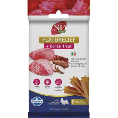 Farmina Dog Treat Dental QUINOA Flaturelief Adult Mini 2.1 oz Farmina Dog Treat Dental QUINOA Flaturelief Adult Mini 2.1 oz