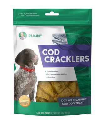 Dr. Marty's Cod Cracklers Dog Treat 4 oz C=6
