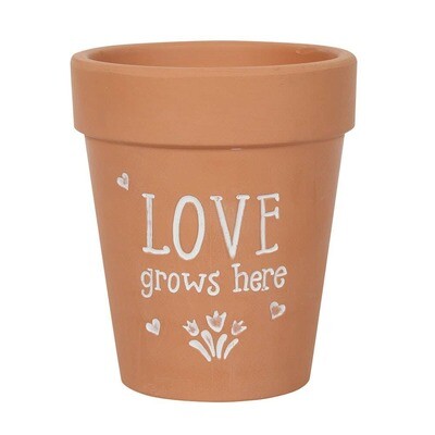 Something Different Wholesale - Love Grows Here Terracotta Plant Pot