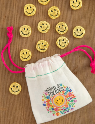 Bag of Tiny Tokens, Set of 12 - Smiley Face