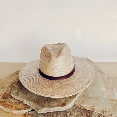 Leah - San Cristobal Straw Fedora With Leather Band