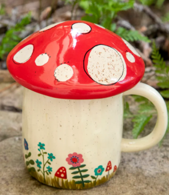 Mushroom Mug With Lid - Grow Your Own Way