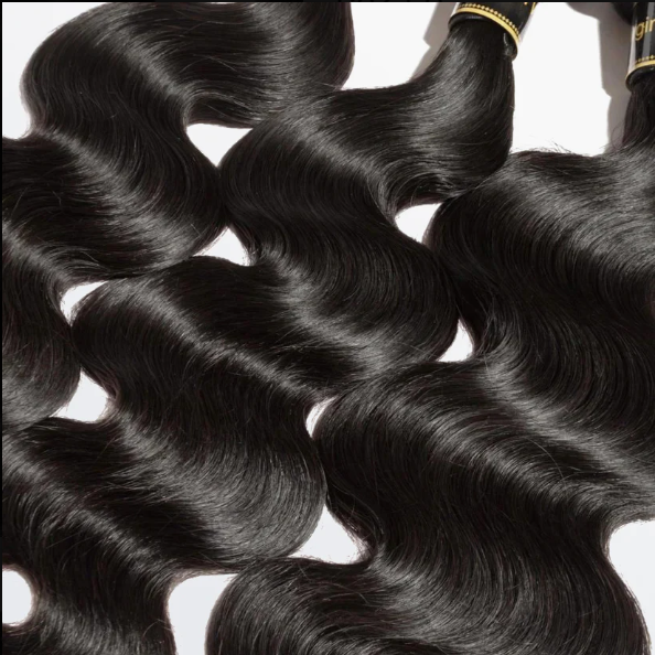 12-30  Inch Virgin Human  Body Wave/ Straight Hair #1B Natural Black BUNDLE DEAL