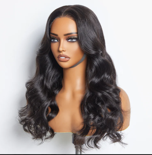 18-24 inch 5&quot;x5&quot; Body Wavy Wear &amp; Go Glue Less 1B Lace Closure Wig-100% Human Hair