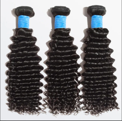 12-30 Inch Deep Wave Human Hair #1B Natural Black BUNDLE DEALS