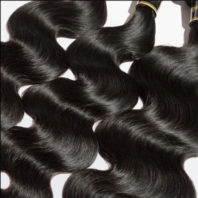 12-30 Inch Virgin Human Body Wave/ Straight Hair #1B Natural Black BUNDLE DEAL