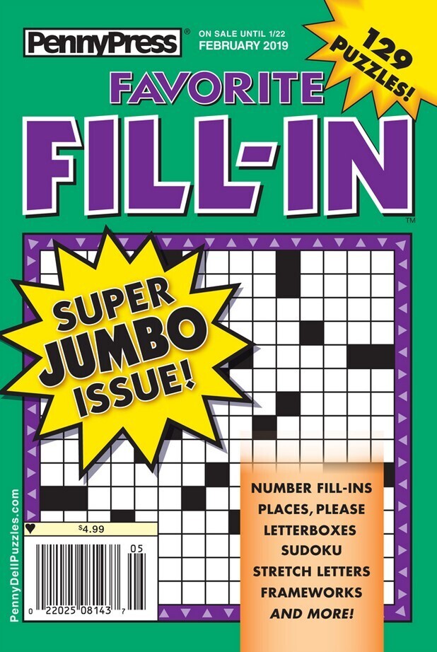 Favorite Fill-In Subscription - puzzle books for adults subscription