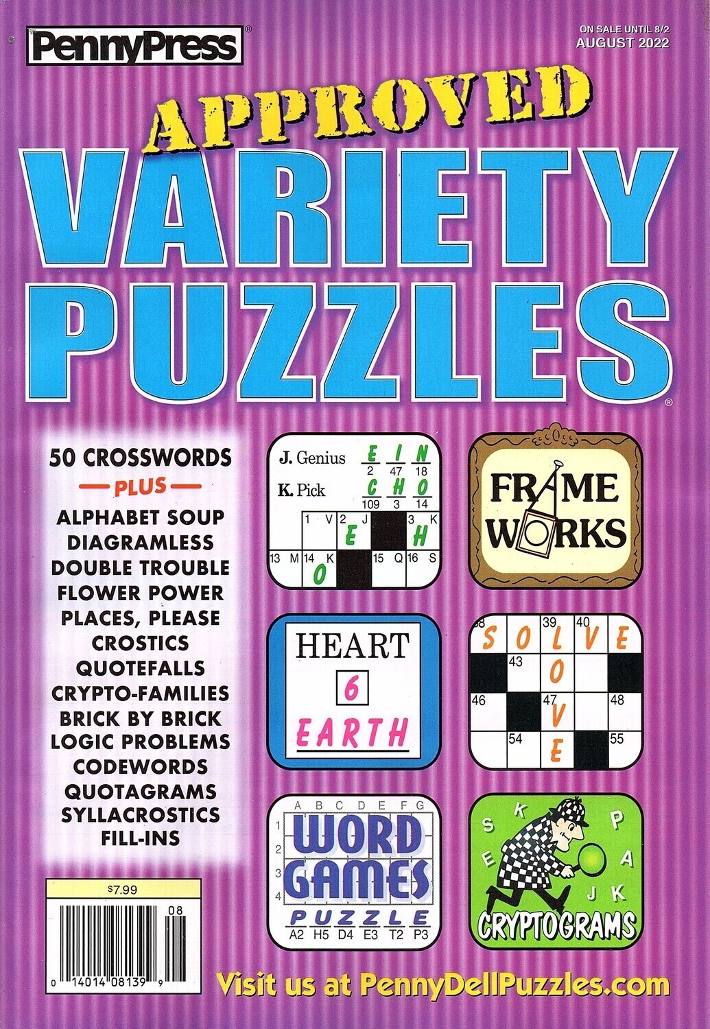 Approved Variety Puzzles Subscription - A subscription to Approved Variety Puzzles makes a great gift for anyone who loves completing word searches, Sudoku, and other great puzzles