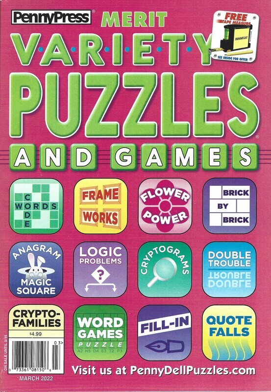 Merit Variety Puzzles and Games Variety Puzzle Books