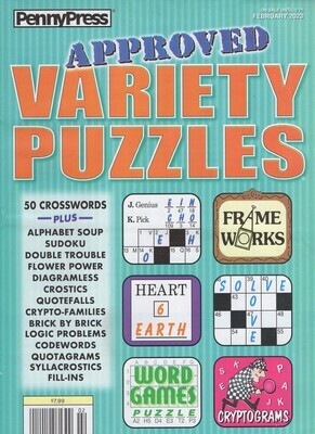 Approved Variety Puzzles - Puzzle Book Store