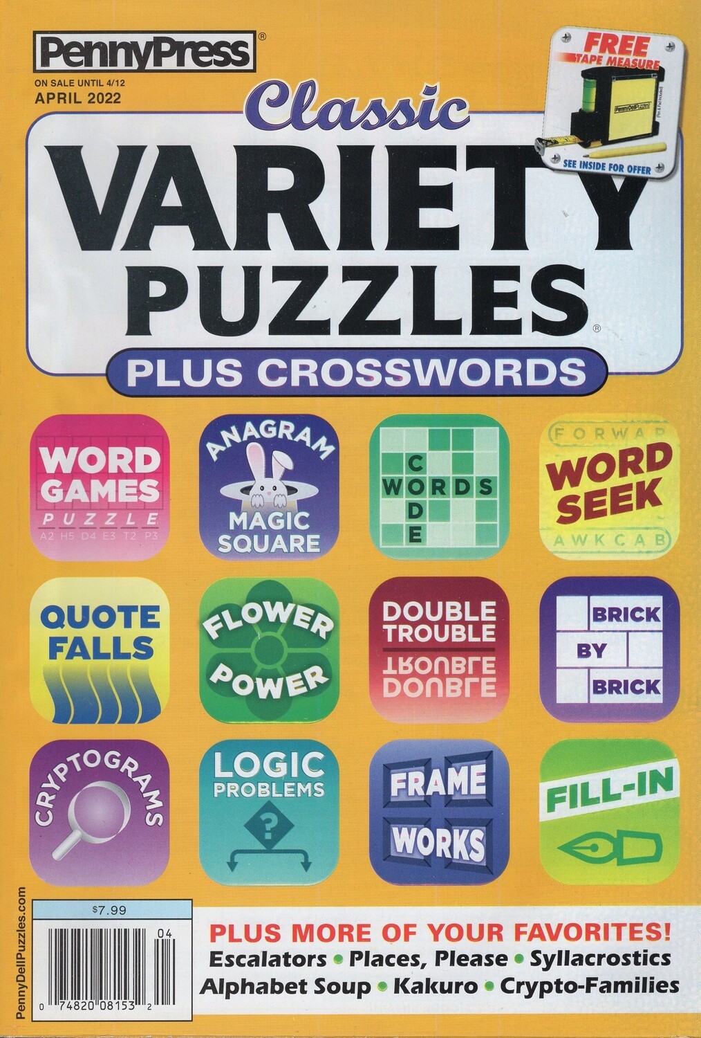 PennyPress Classic Variety Puzzles Plus Crosswords from PuzzleBookStore.com