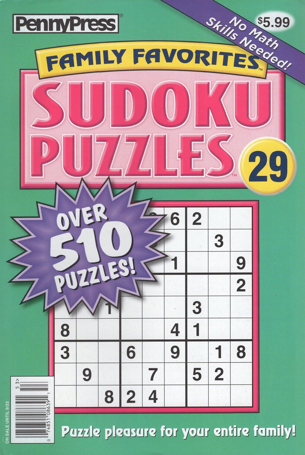 Family Favorites Sudoku Puzzles #29