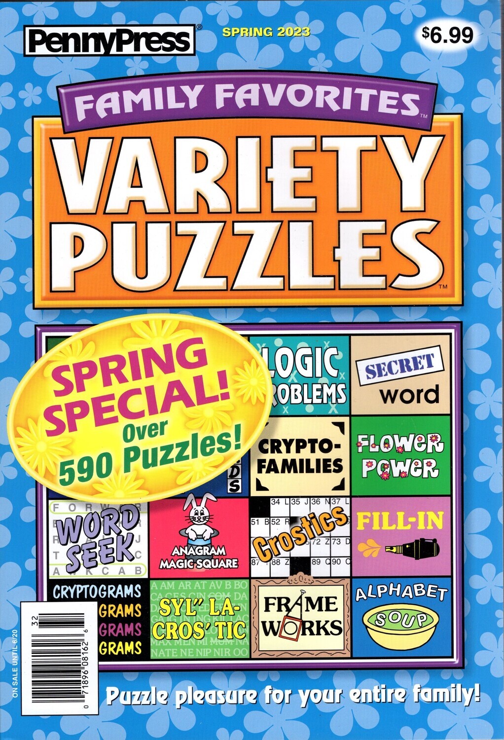 PennyPress Family Favorites Variety Puzzles Spring 2023