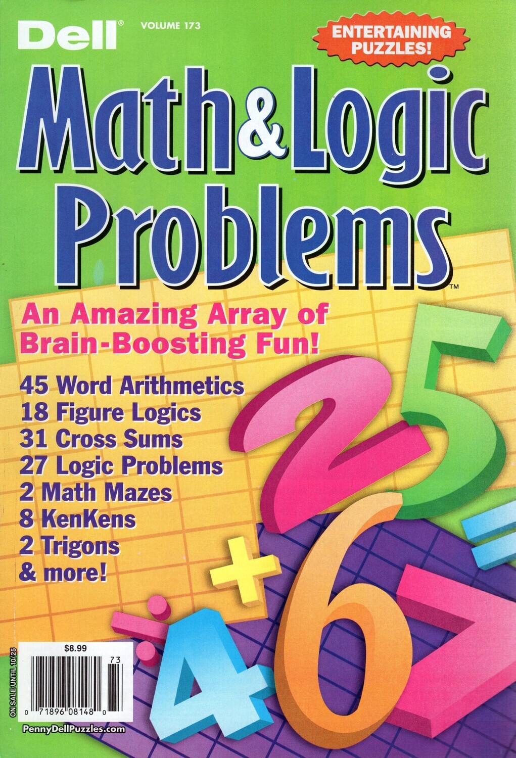 Dell Math &amp; Logic Problems #173 -Puzzle Book Store