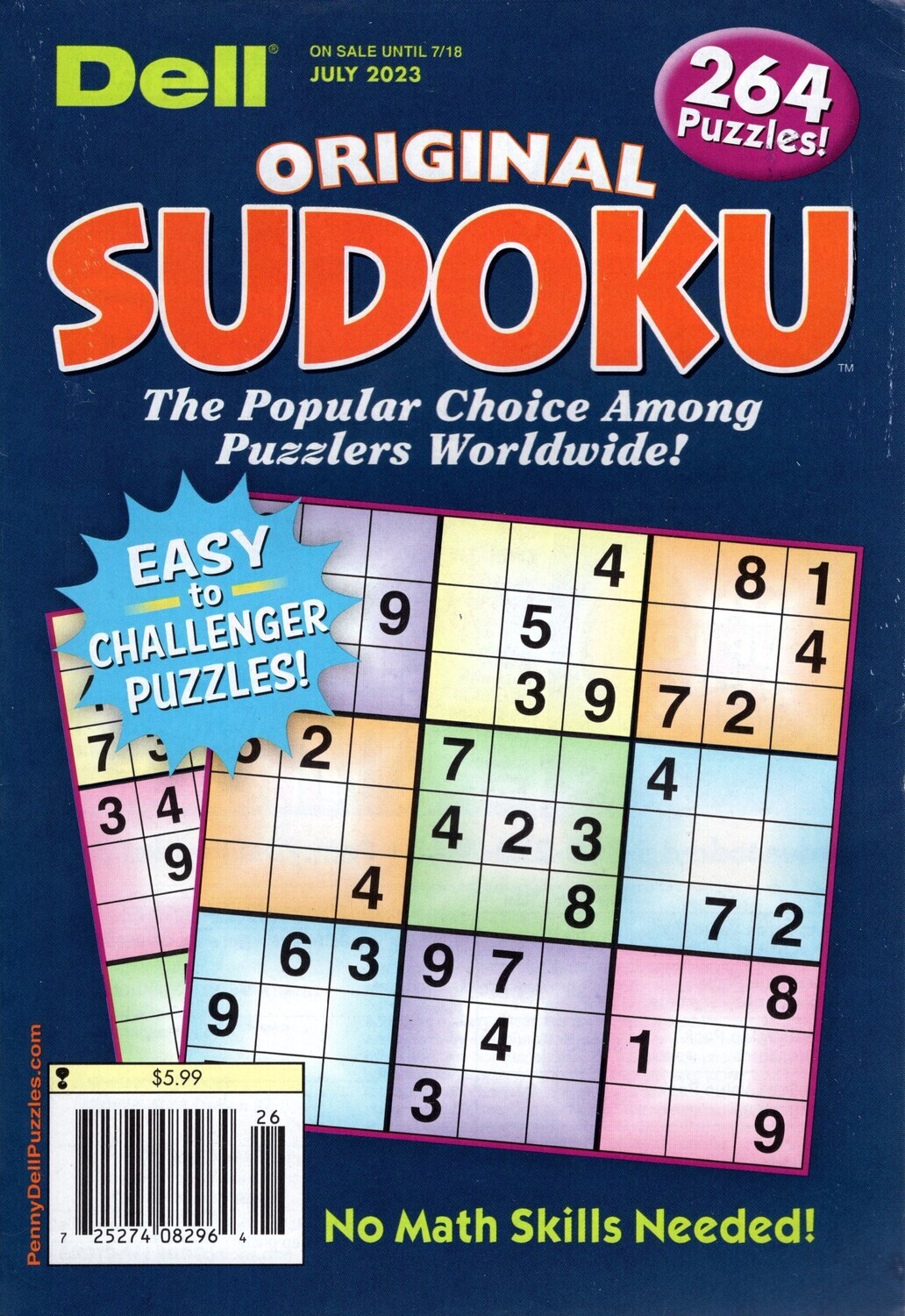 Dell Original Sudoku​ Puzzle Books from PuzzleBookStore.com