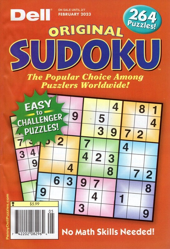 Dell Original Sudoku​ Puzzle Books from PuzzleBookStore.com